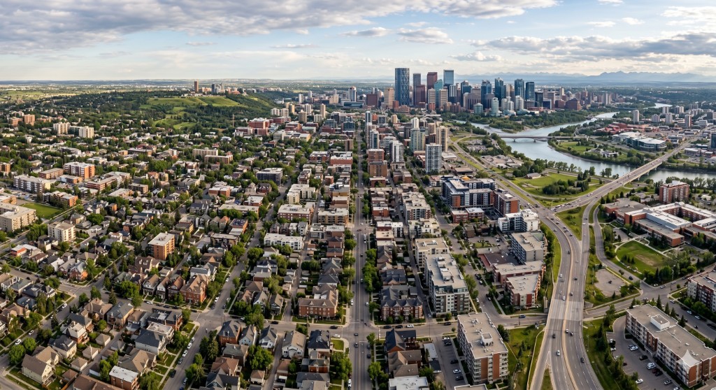 Aerial drone photography Ottawa neighbourhood